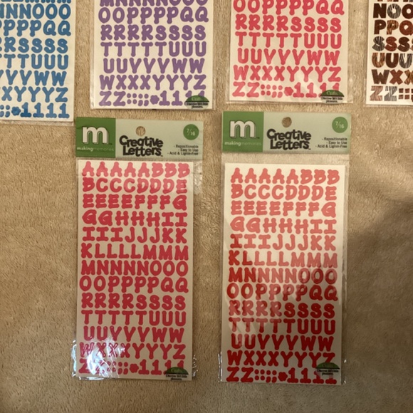 10 New packages Making Memories stickers Alphabet and Numbers - Picture 6 of 7